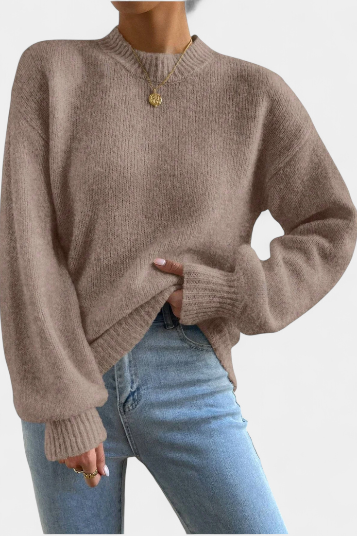 Celia | Jersey de Canalé con Mangas Abullonadas