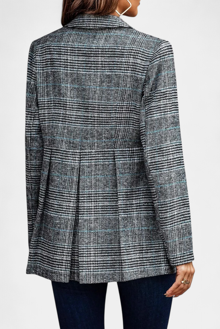 Carla | Chaqueta Péplum de Cuadros
