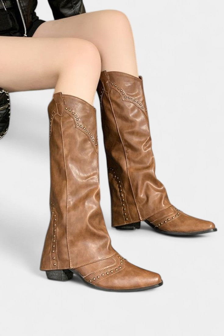 Frida | Botas Altas con Detalles Metálicos