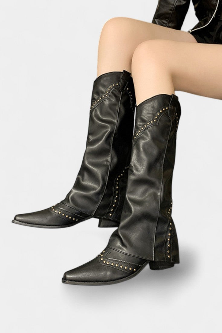 Frida | Botas Altas con Detalles Metálicos