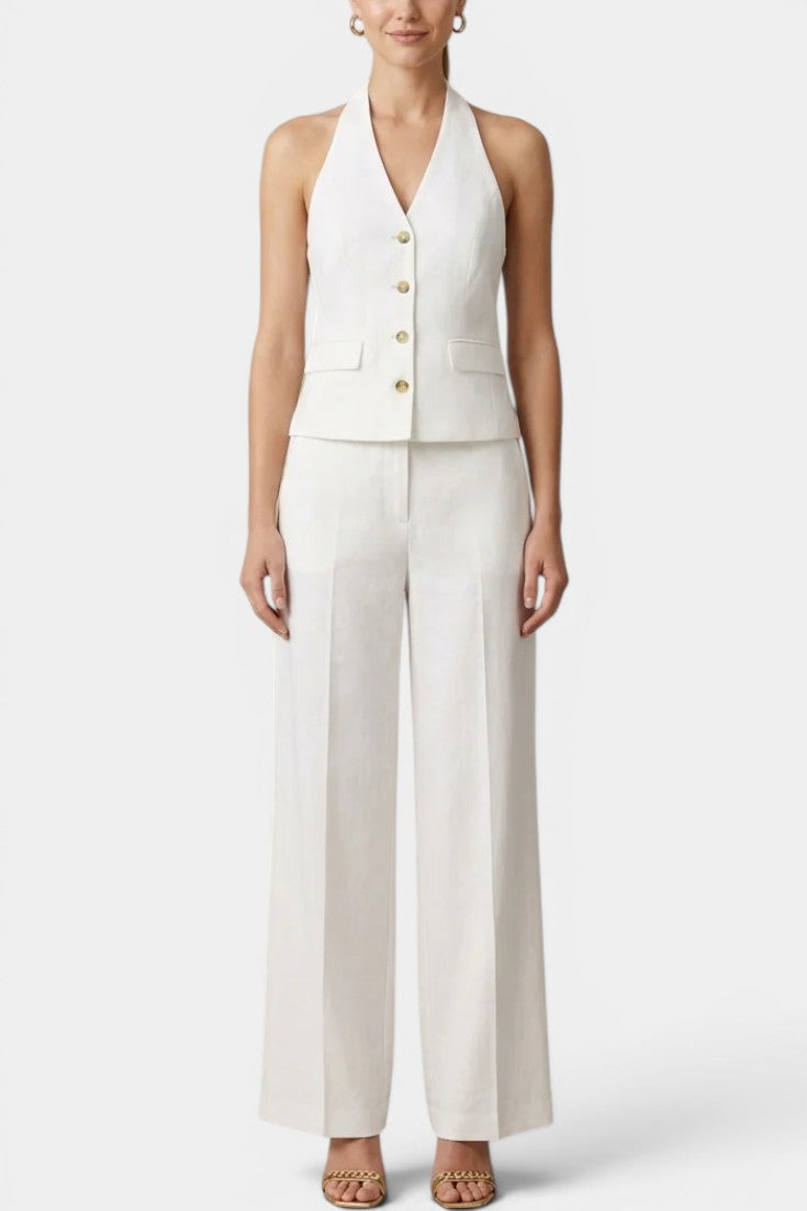 Ana | Traje de Chaleco Halter y Pantalón Ancho