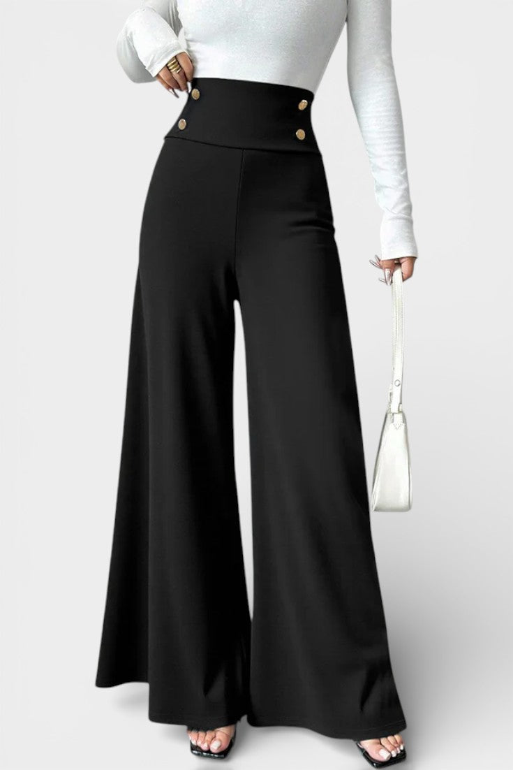 Penélope | Pantalón Palazzo con Botones
