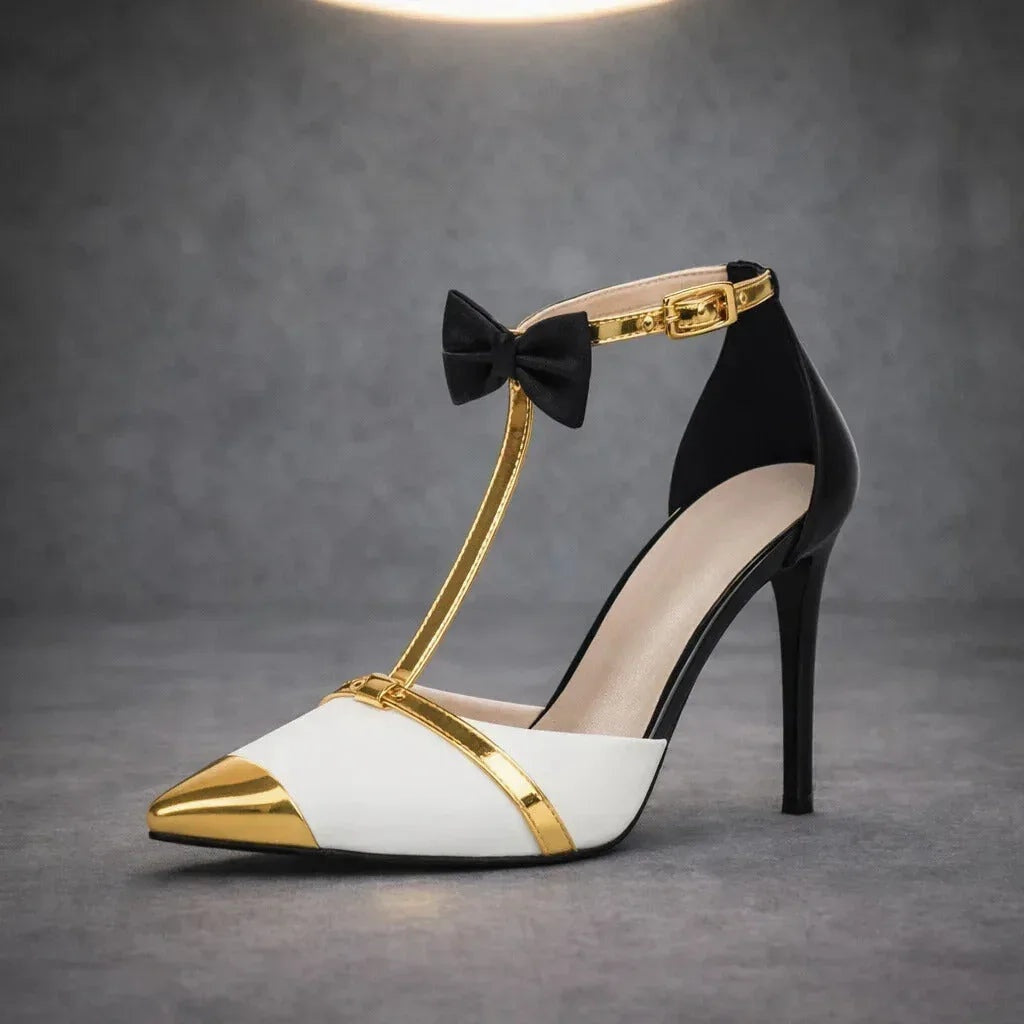 Ivana | Stilettos con Lazo y Pulsera al Tobillo