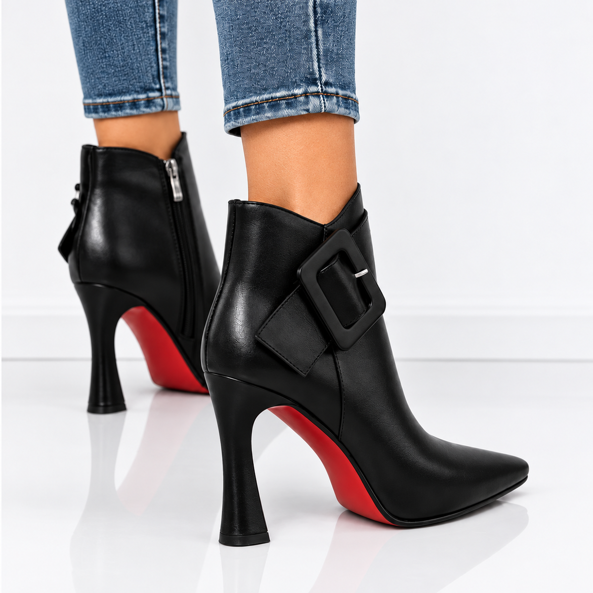 Lina | Botines de Tacón con Hebilla