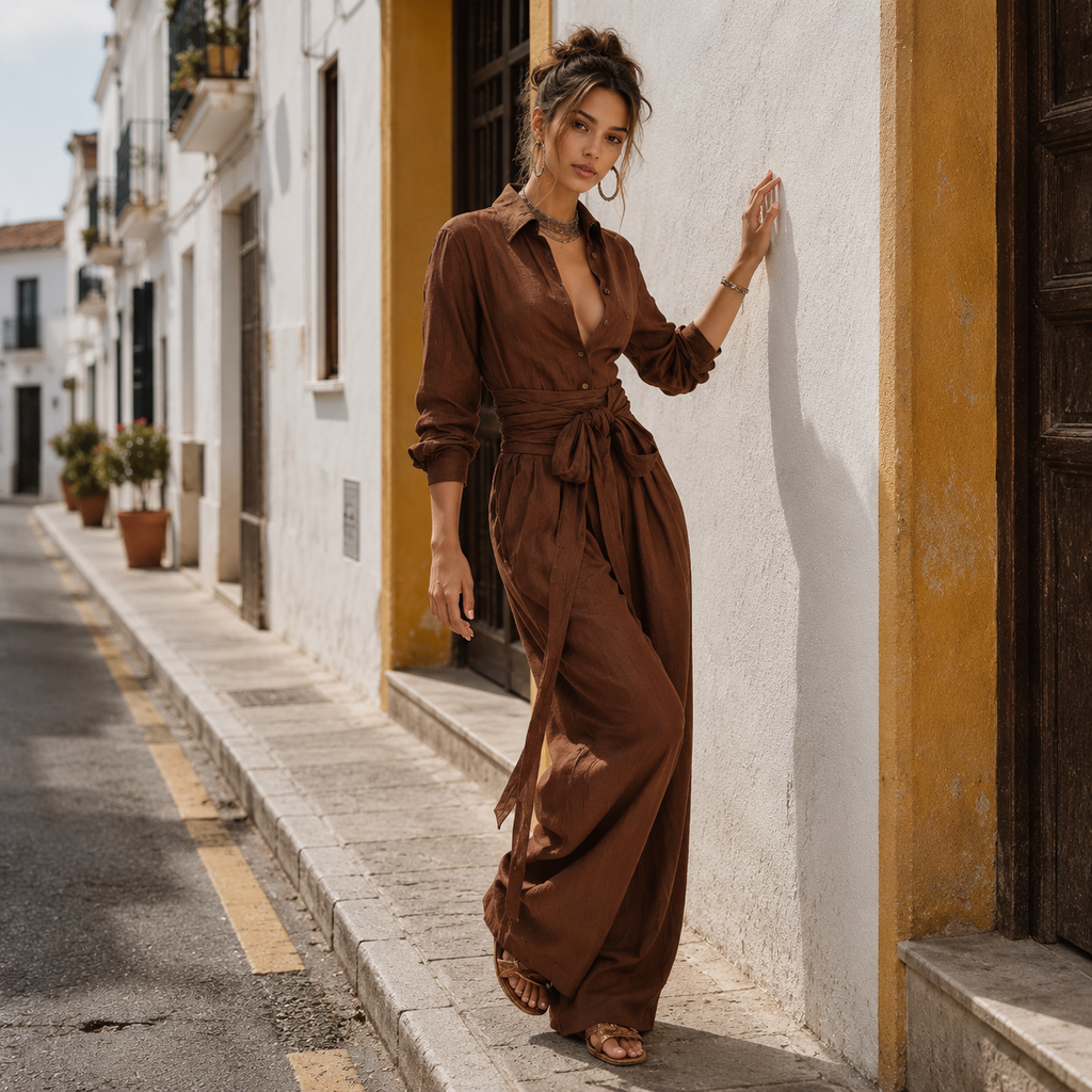 Teresa | Mono Largo con Cinturón