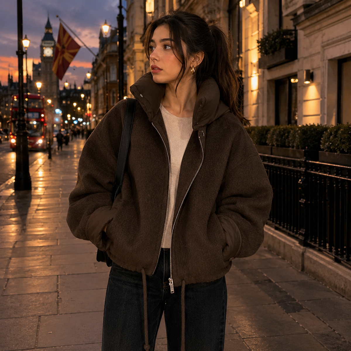 Ainhoa | Chaqueta Corta de Abrigo