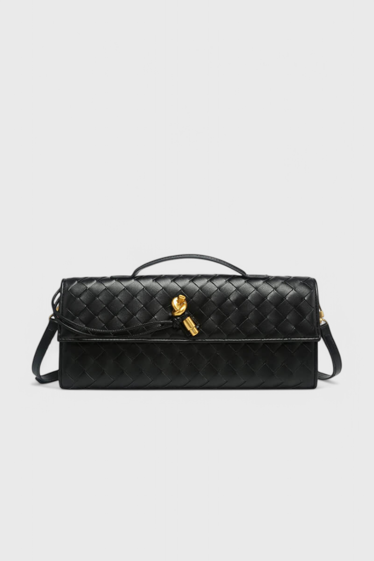 Melania | Bolso Clutch con Nudo Dorado