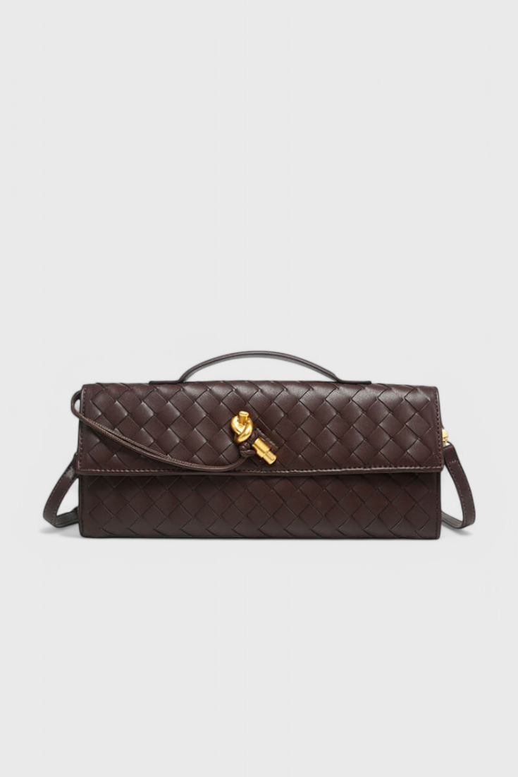 Melania | Bolso Clutch con Nudo Dorado