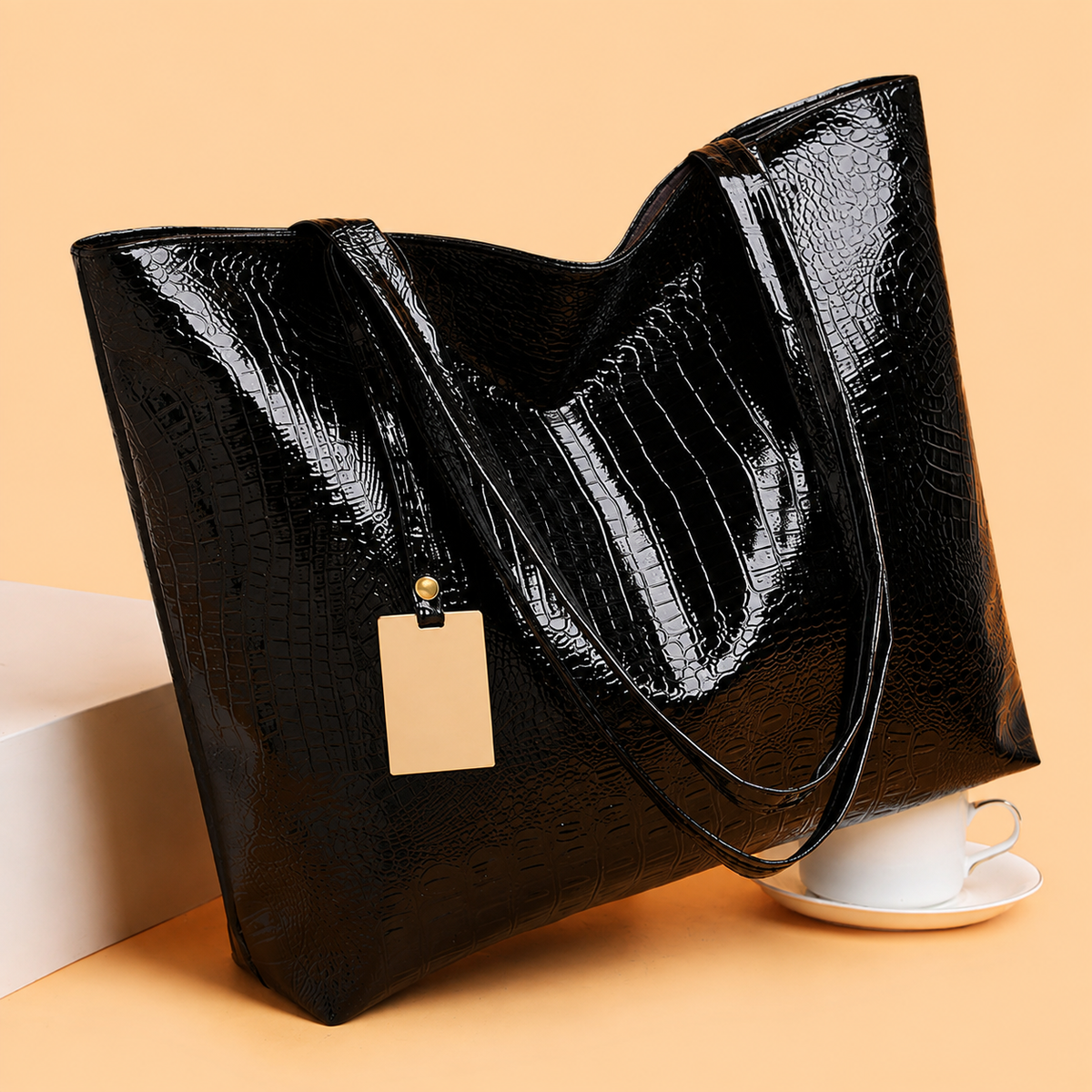Tina | Bolso Tote Efecto Cocodrilo
