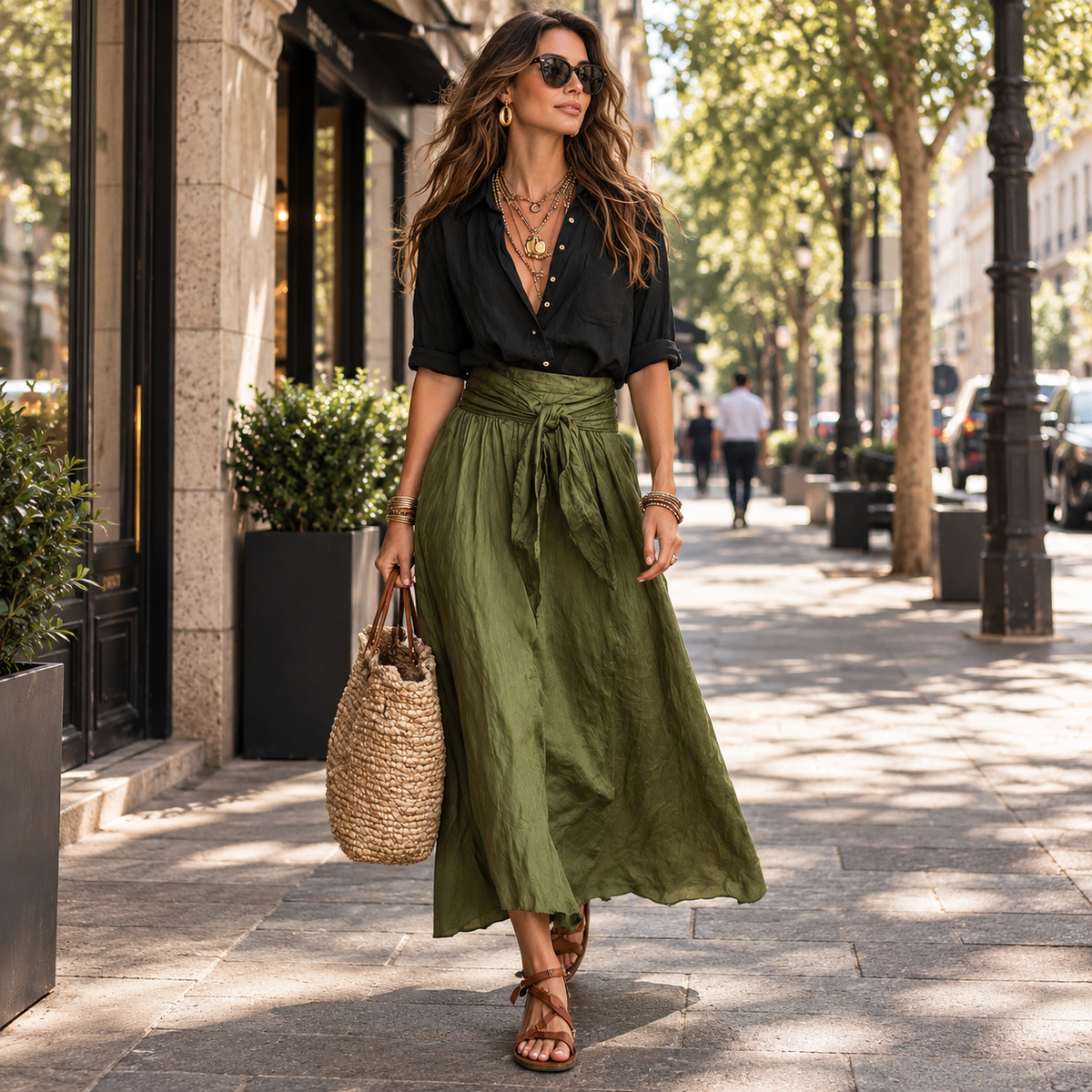 Sicilia | Conjunto de Blusa y Falda Larga
