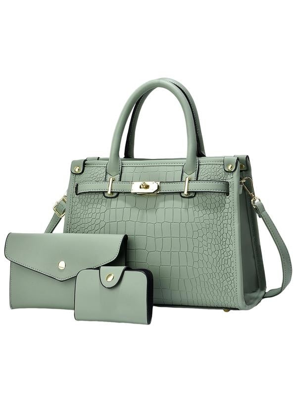 Olga | Bolso de Mano Efecto Cocodrilo con Bandolera
