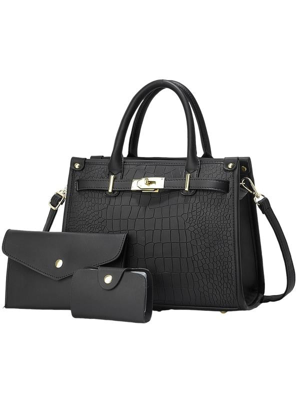 Olga | Bolso de Mano Efecto Cocodrilo con Bandolera