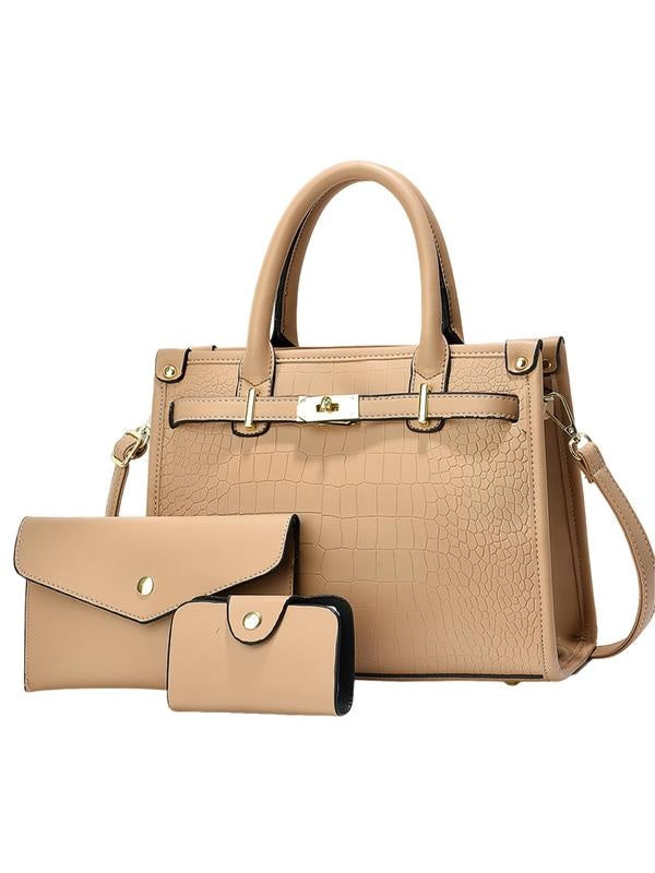 Olga | Bolso de Mano Efecto Cocodrilo con Bandolera