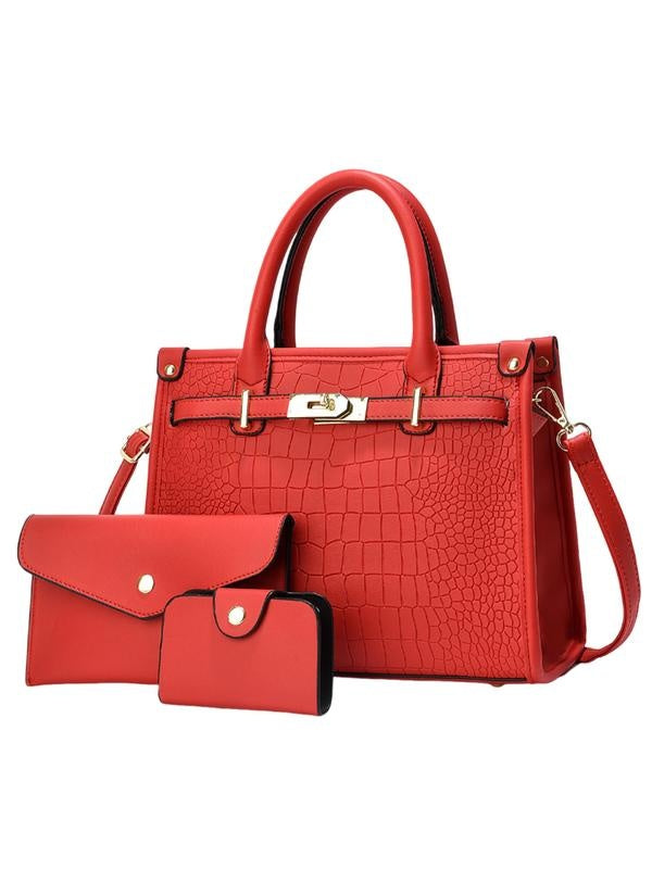 Olga | Bolso de Mano Efecto Cocodrilo con Bandolera