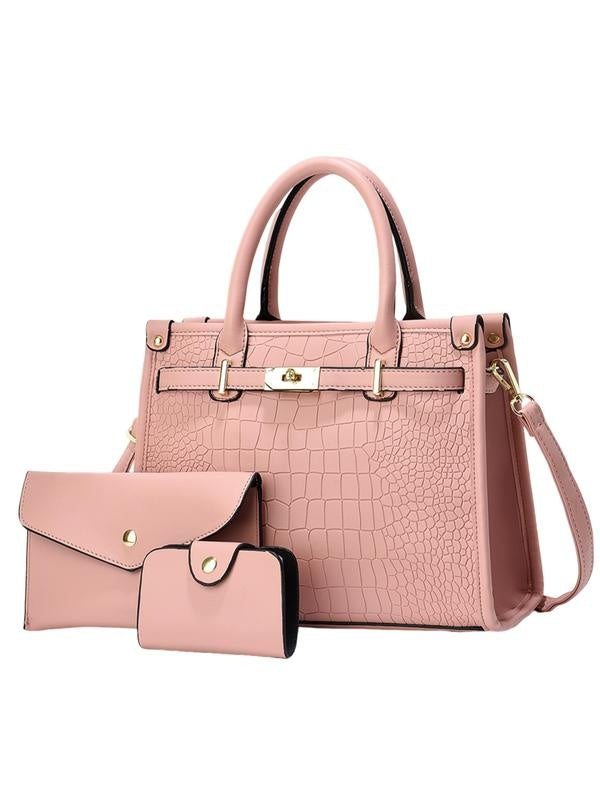 Olga | Bolso de Mano Efecto Cocodrilo con Bandolera