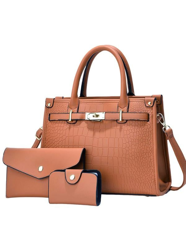 Olga | Bolso de Mano Efecto Cocodrilo con Bandolera