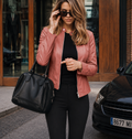 Bolonia | Chaqueta Entallada Efecto Piel