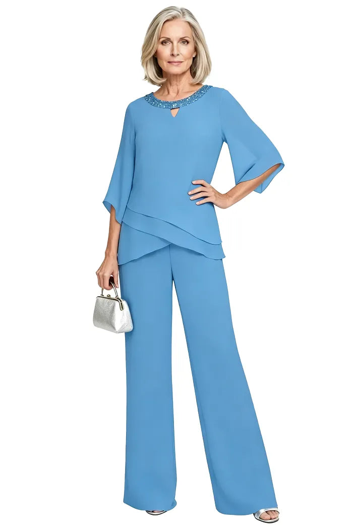 Matilde | Conjunto de Pantalón de Gasa para Madrina