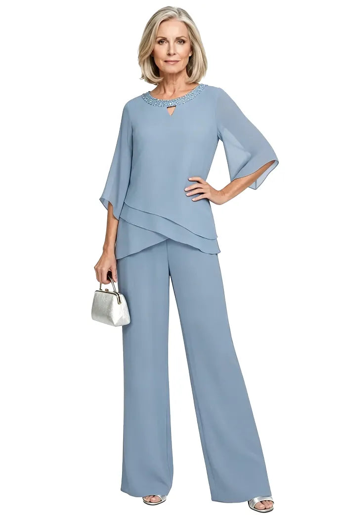 Matilde | Conjunto de Pantalón de Gasa para Madrina