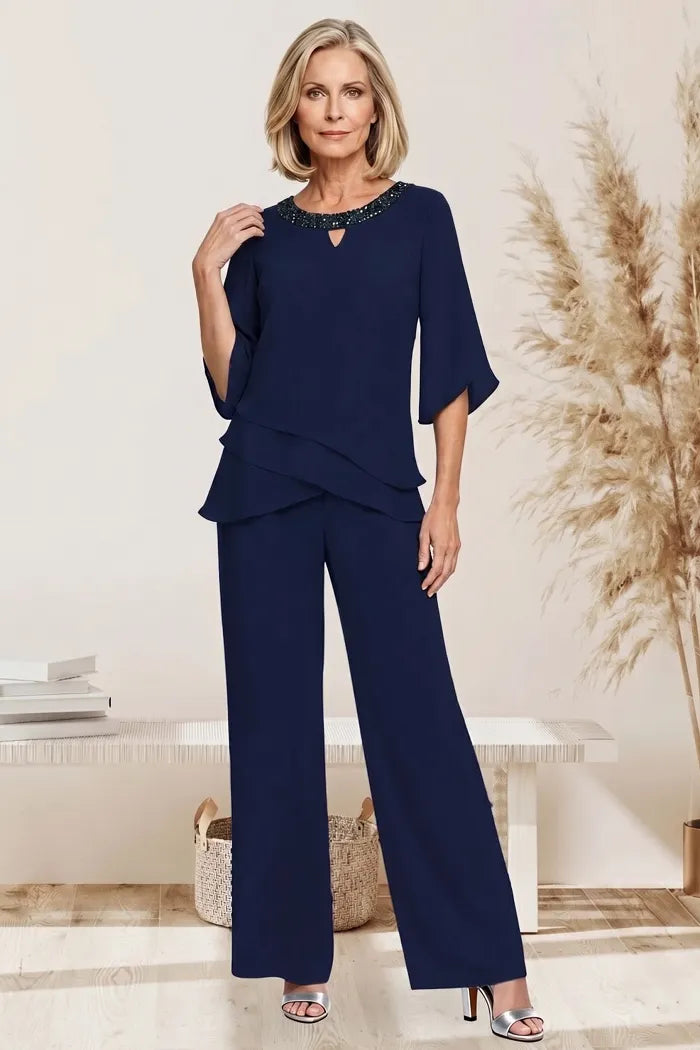 Matilde | Conjunto de Pantalón de Gasa para Madrina