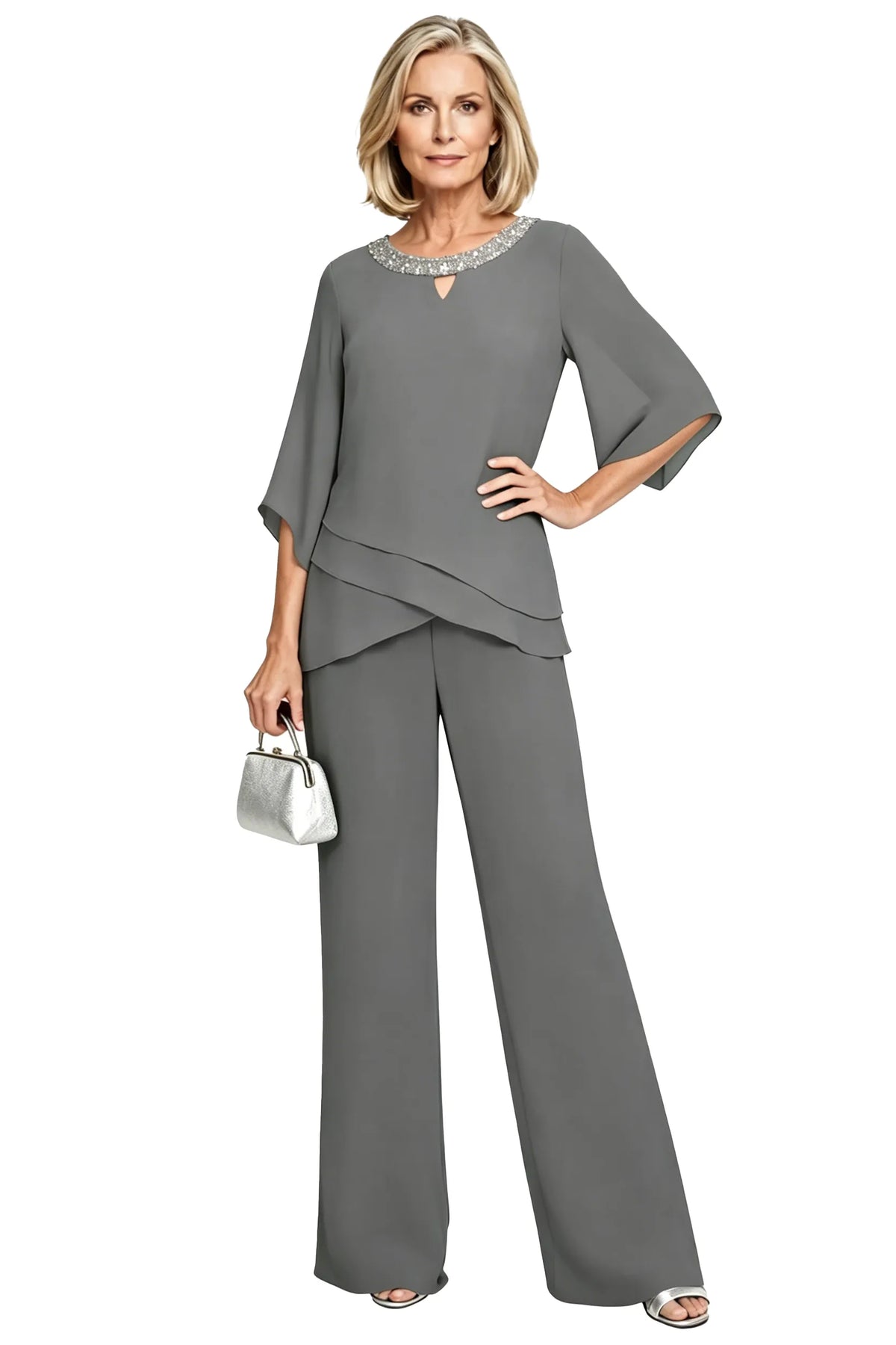 Matilde | Conjunto de Pantalón de Gasa para Madrina