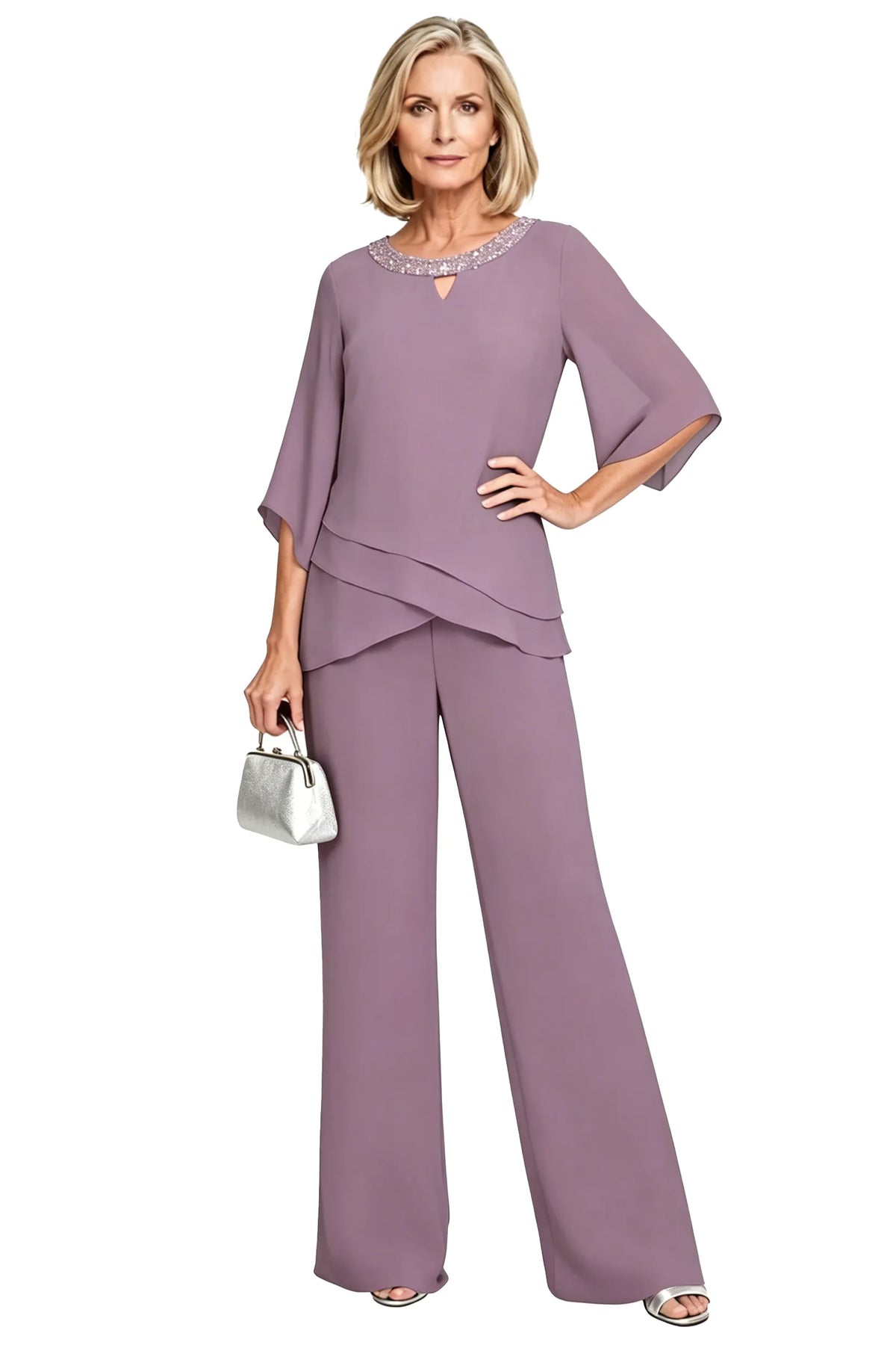 Matilde | Conjunto de Pantalón de Gasa para Madrina