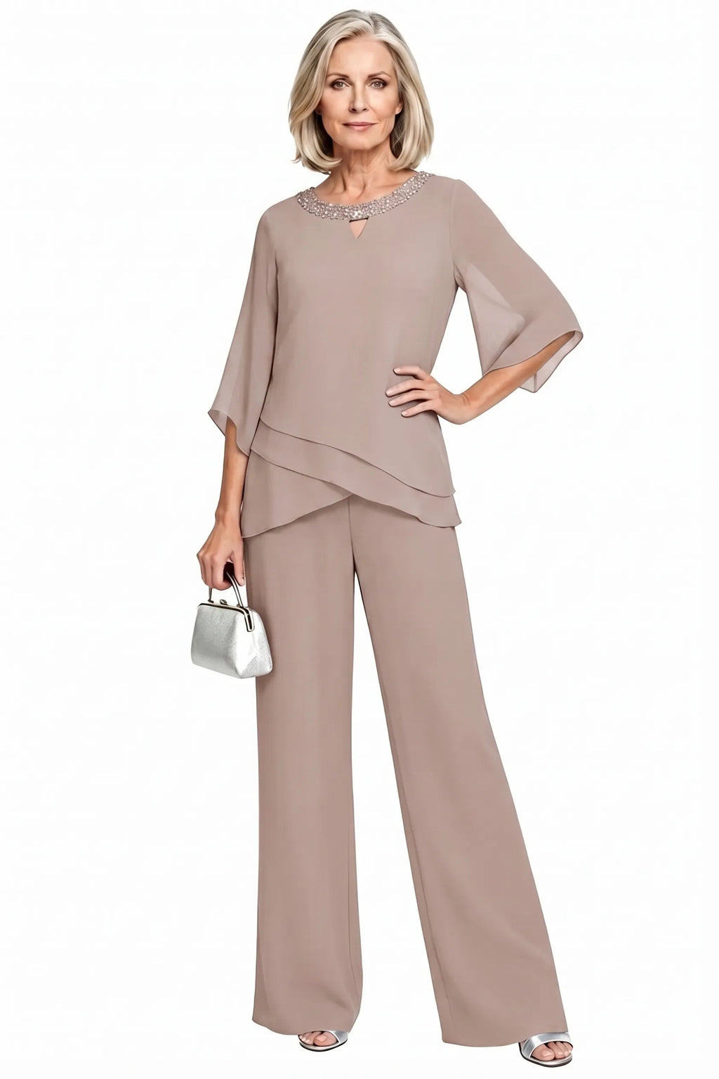 Matilde | Conjunto de Pantalón de Gasa para Madrina