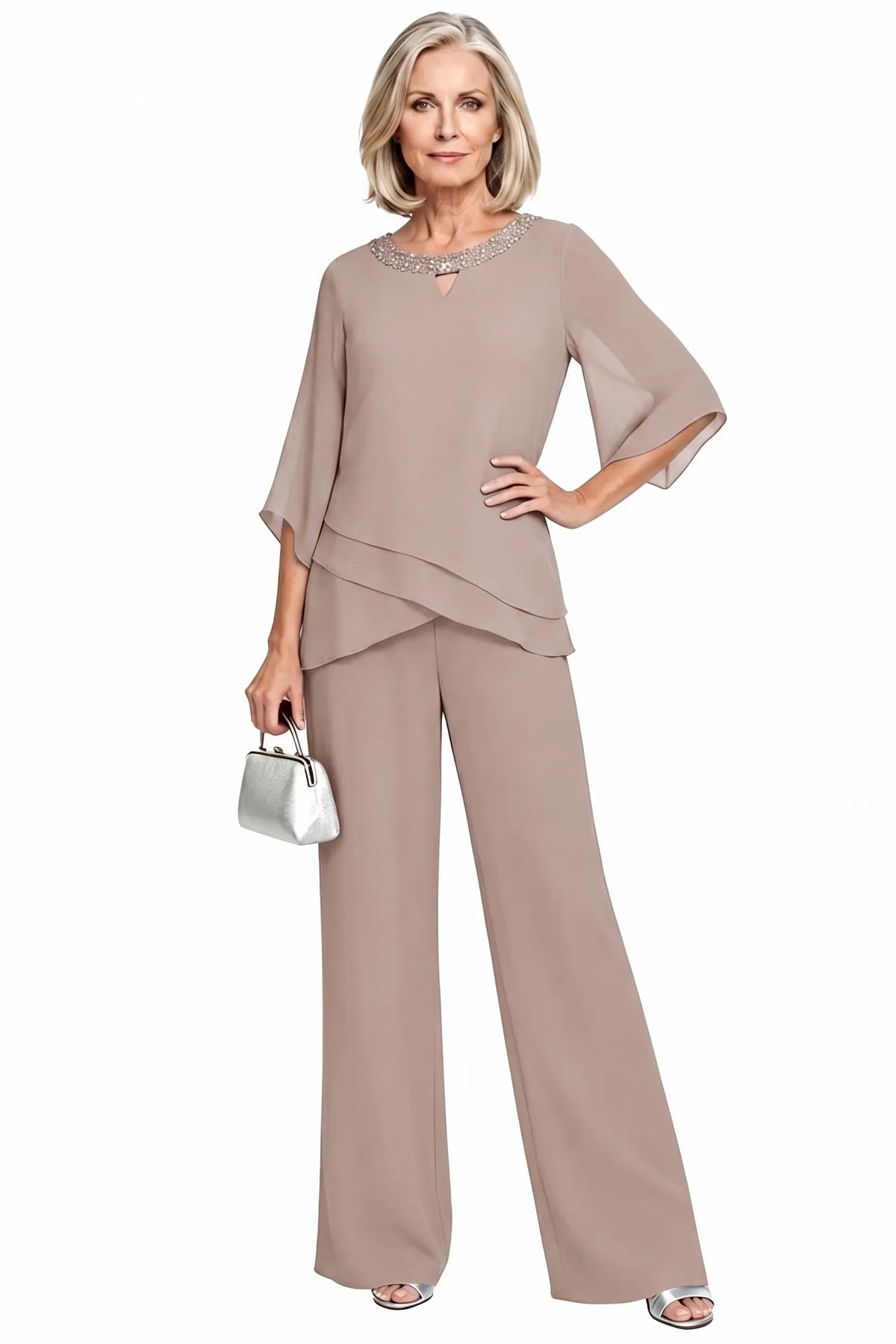 Matilde | Conjunto de Pantalón de Gasa para Madrina