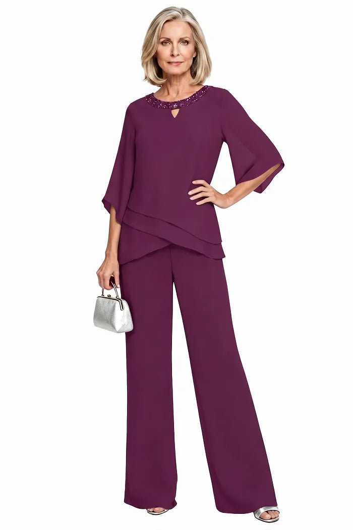 Matilde | Conjunto de Pantalón de Gasa para Madrina
