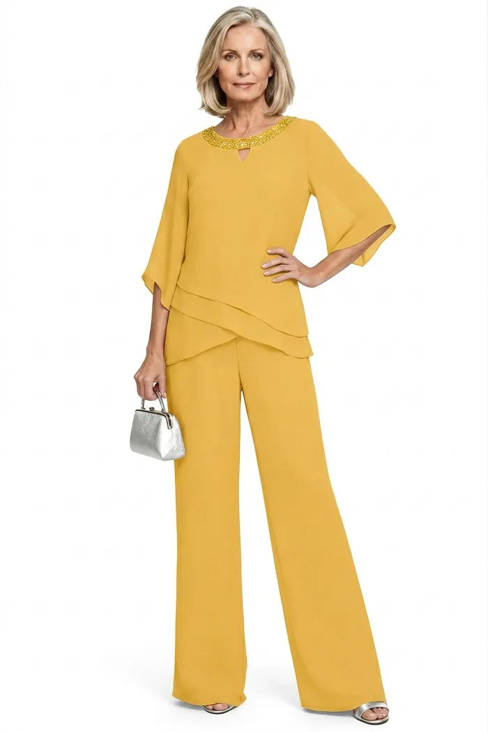 Matilde | Conjunto de Pantalón de Gasa para Madrina