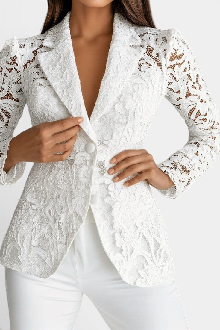 Corina | Blazer de Encaje Entallada