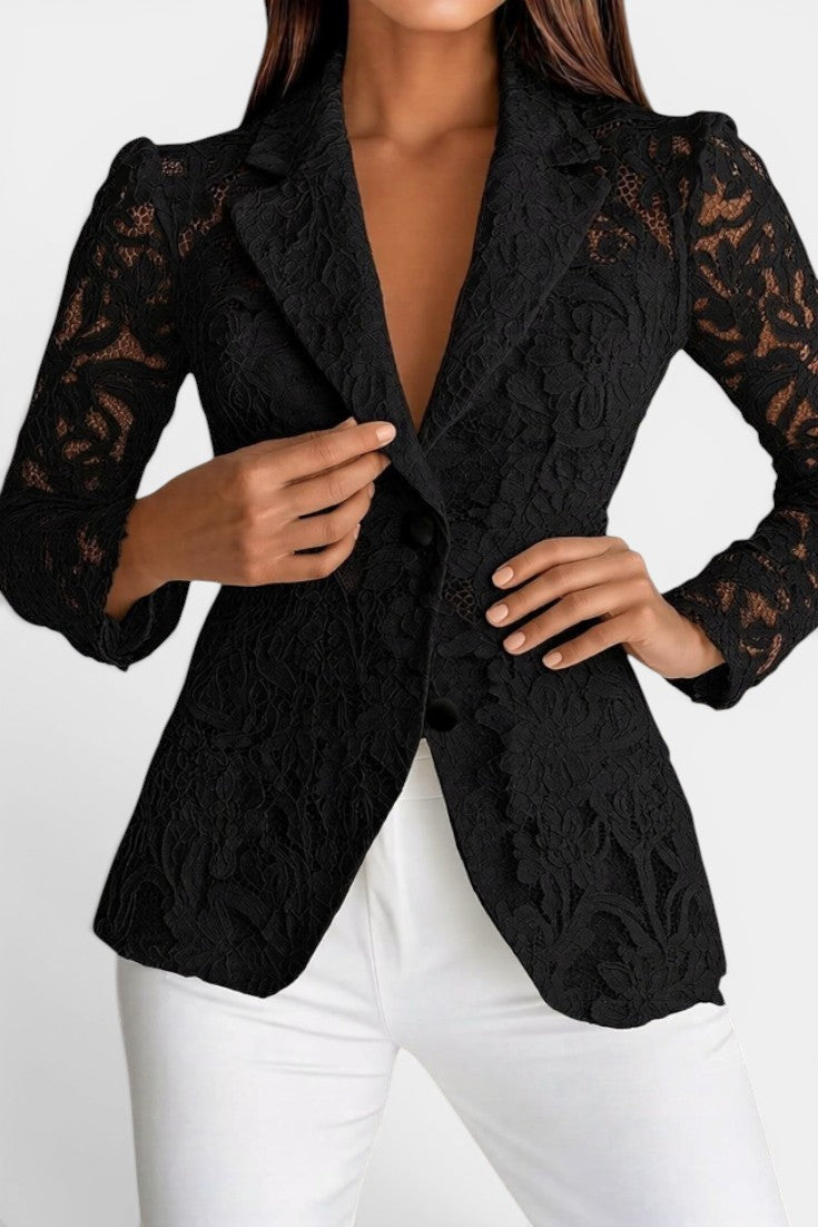 Corina | Blazer de Encaje Entallada