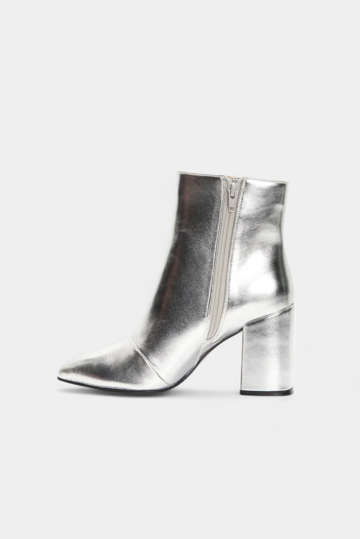 Ralica | Botines Metalizados Plateados