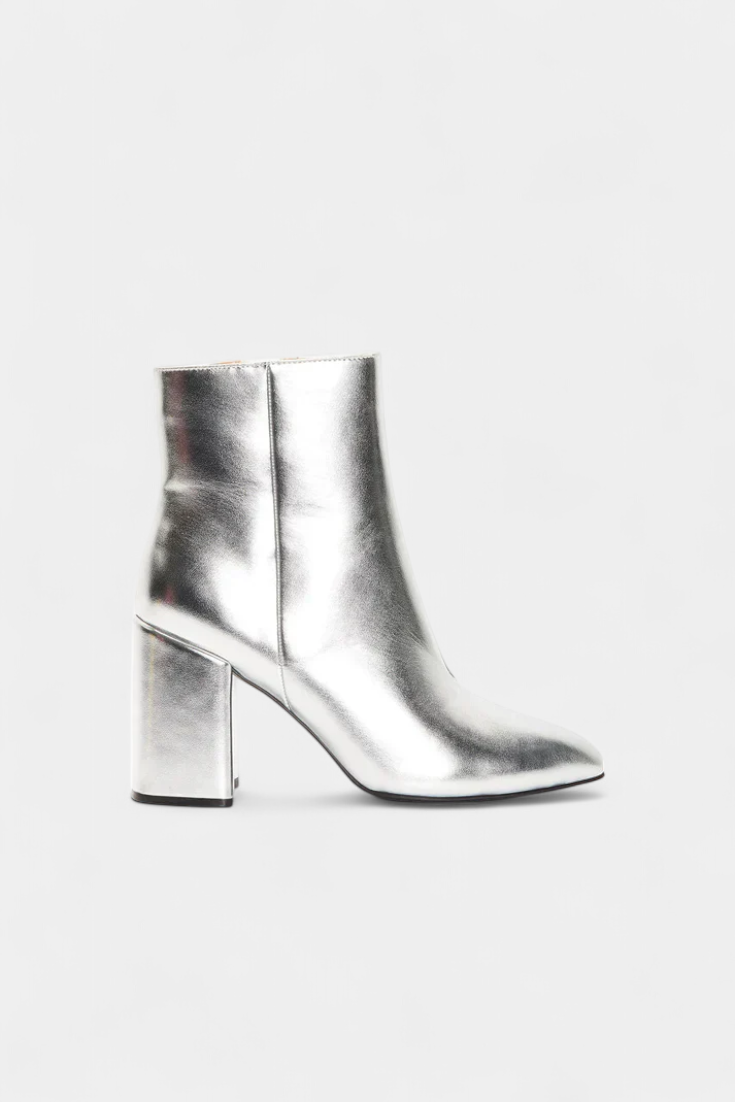 Ralica | Botines Metalizados Plateados