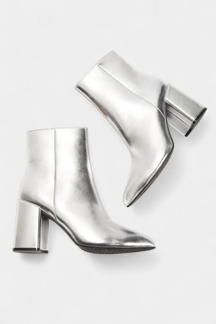 Ralica | Botines Metalizados Plateados